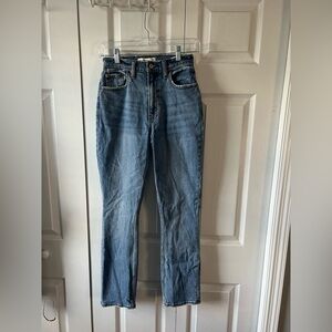 Abercrombie ultra high rise curve love 90s straight jean